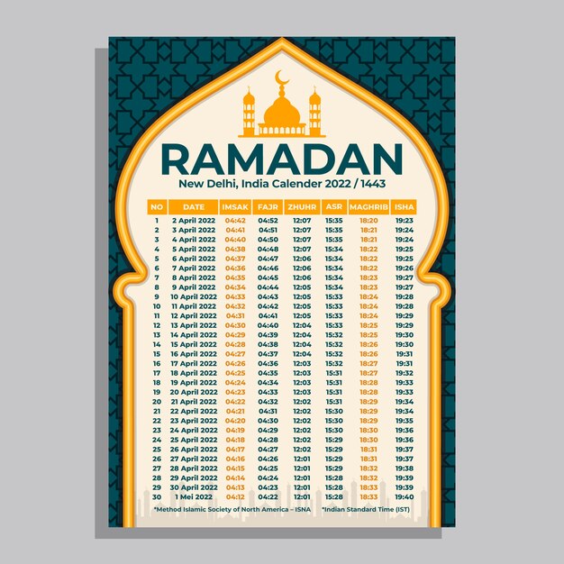 Flat ramadan calendar