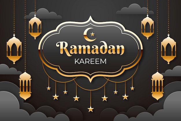 Flat ramadan concept