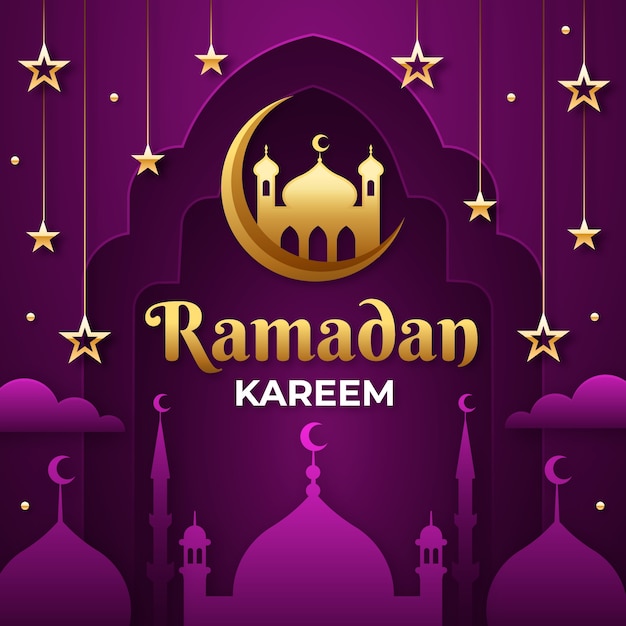 Flat ramadan concept