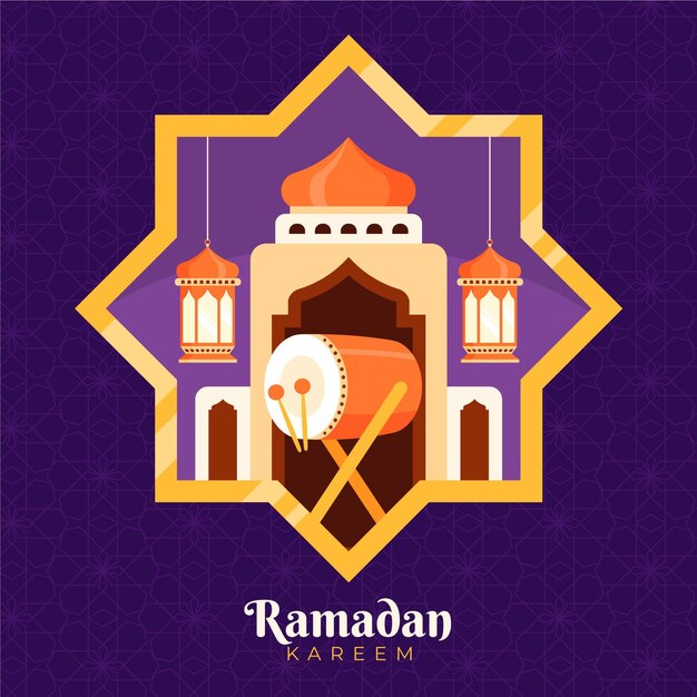 Flat ramadan illustration