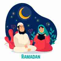 Free vector flat ramadan illustration
