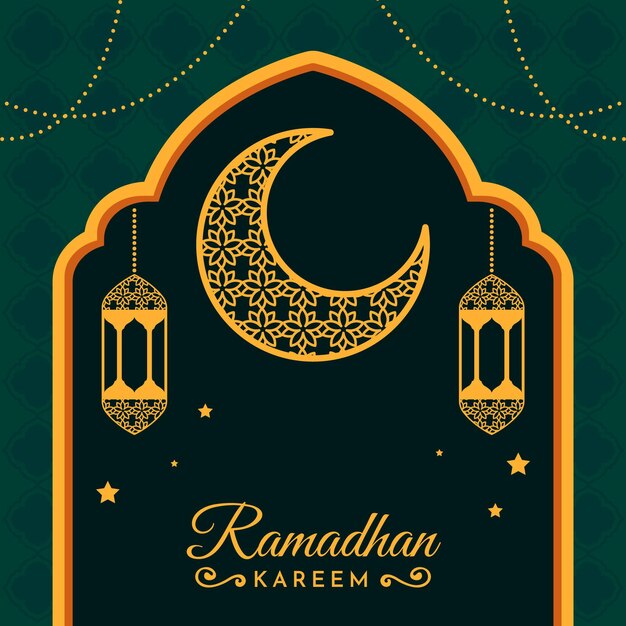 Illustrazione di ramadan piatto