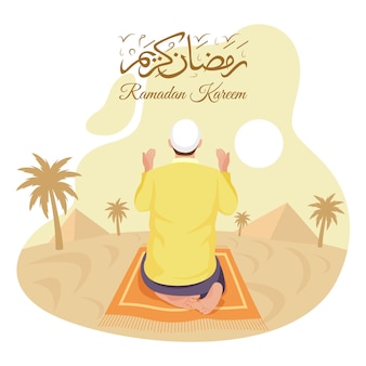 Flat ramadan illustration
