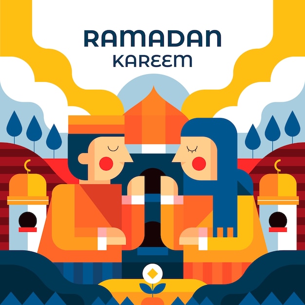 Free vector flat ramadan illustration