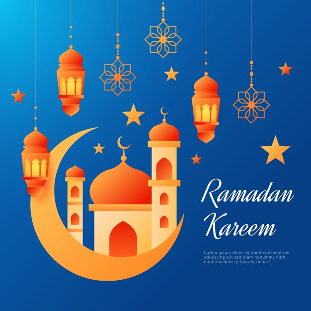 Flat ramadan kareem background