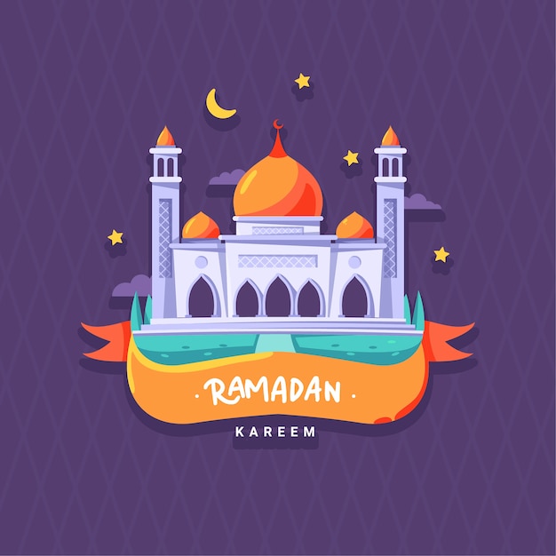 Flat ramadan kareem design