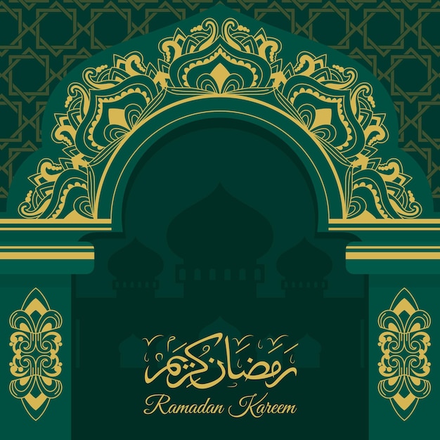 Flat ramadan kareem illustration