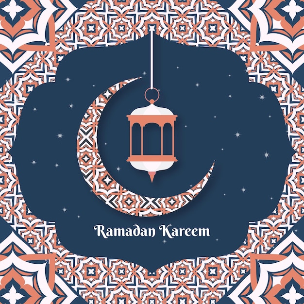 Плоская иллюстрация рамадан карим