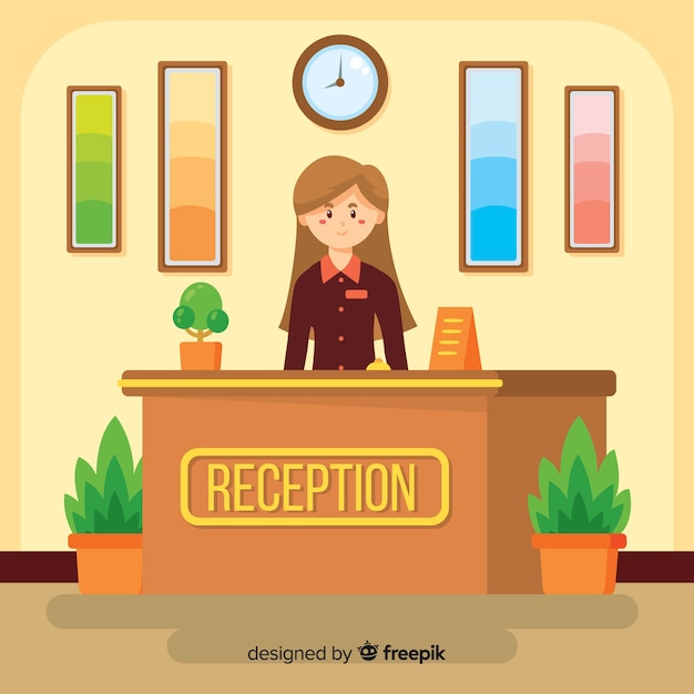 Free vector flat reception concept