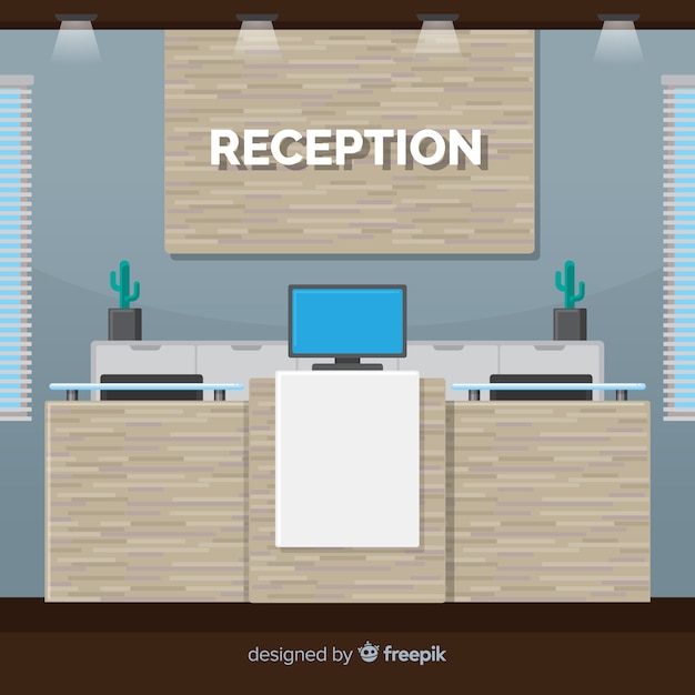 Free vector flat reception concept