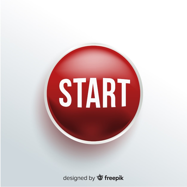 Free vector flat red start button