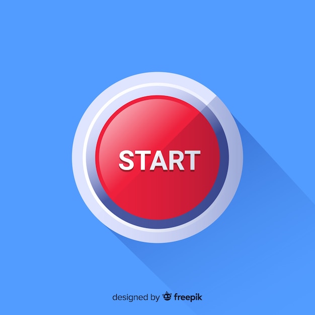Flat red start button