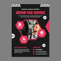 Free vector flat repair shop business poster template
