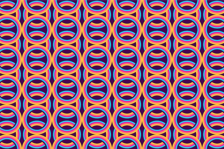 Free Vector flat retro 60's or 70's background with pattern