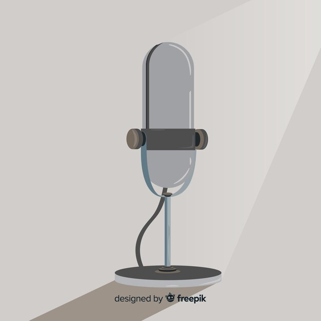 플랫 레트로 마이크