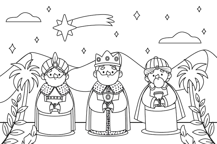 Free Vector flat reyes magos background