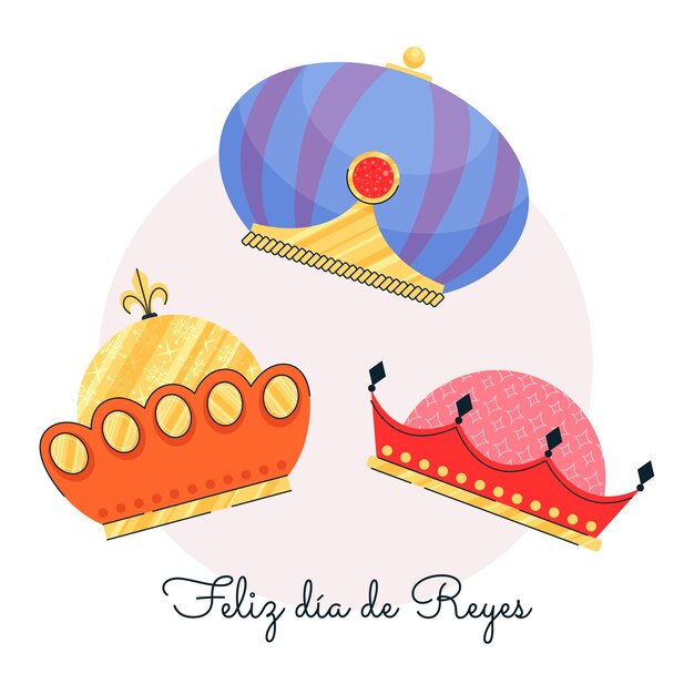 Flat reyes magos crowns collection