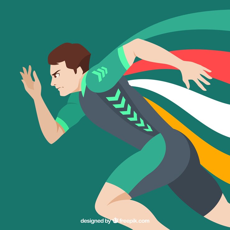 Free Vector flat runner
