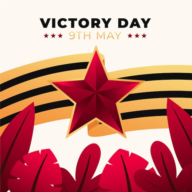 Free vector flat russian victory day illustration