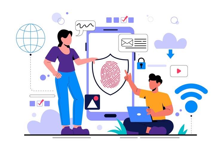 Free Vector flat safer internet day background