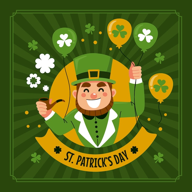 Flat saint patrick's day celebration illustration