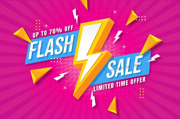 Flat sale background with discount