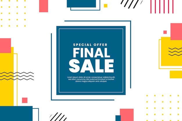 Flat sale background