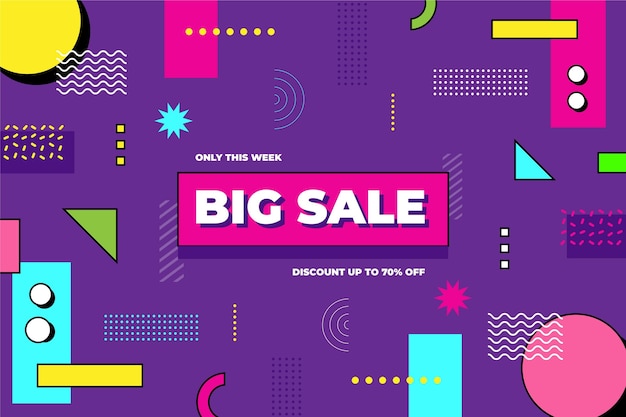 Flat sale background