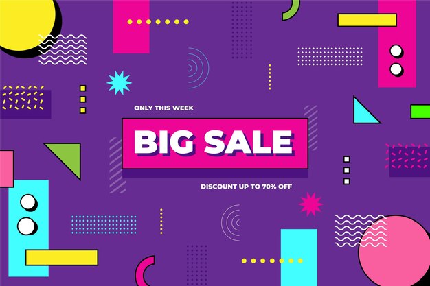 Flat sale background