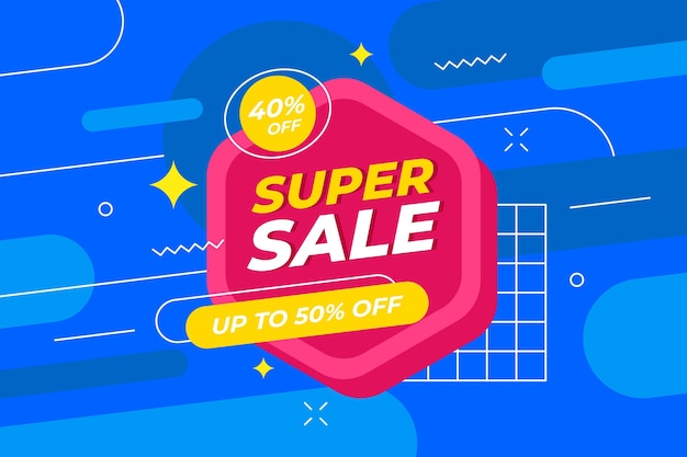 Flat sale background