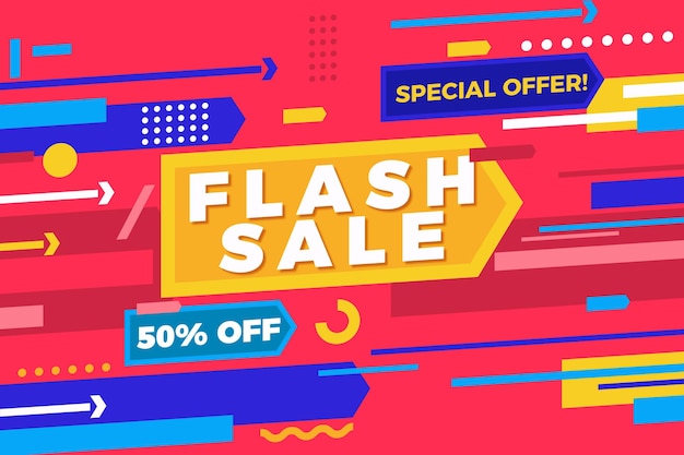 Flat sale background