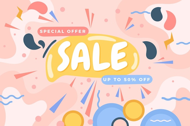 Flat sale background