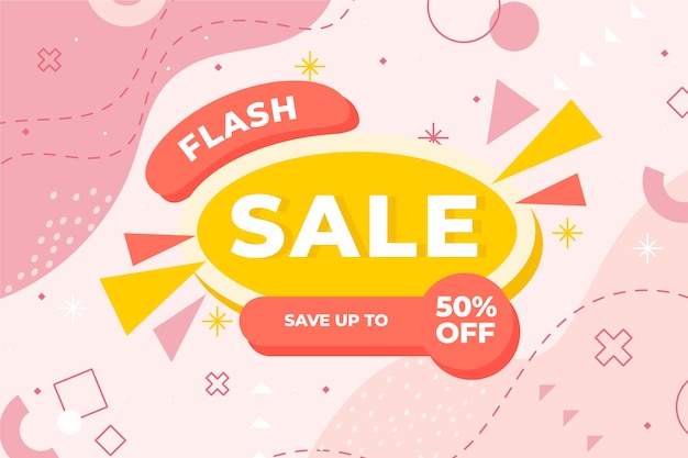 Flat sale background