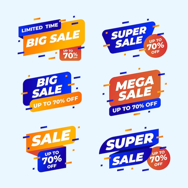 Flat sale badge collection