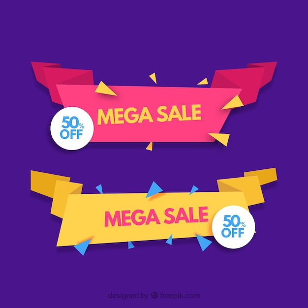 Flat sale banners