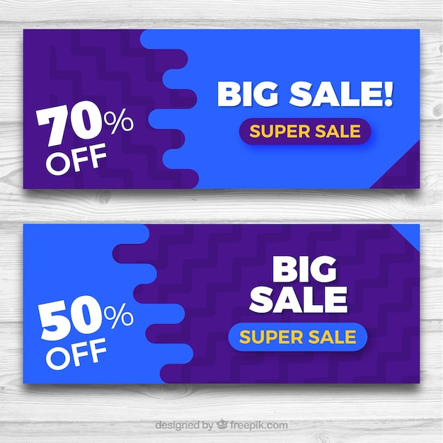 Free vector flat sale banners