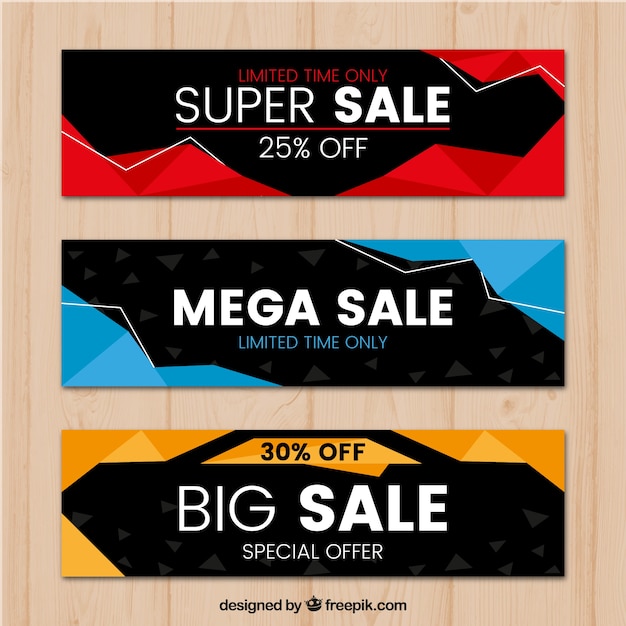 Free vector flat sale banners