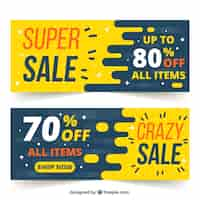 Free vector flat sale banners