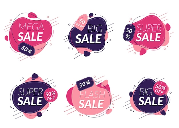 Flat sale labels with special discount