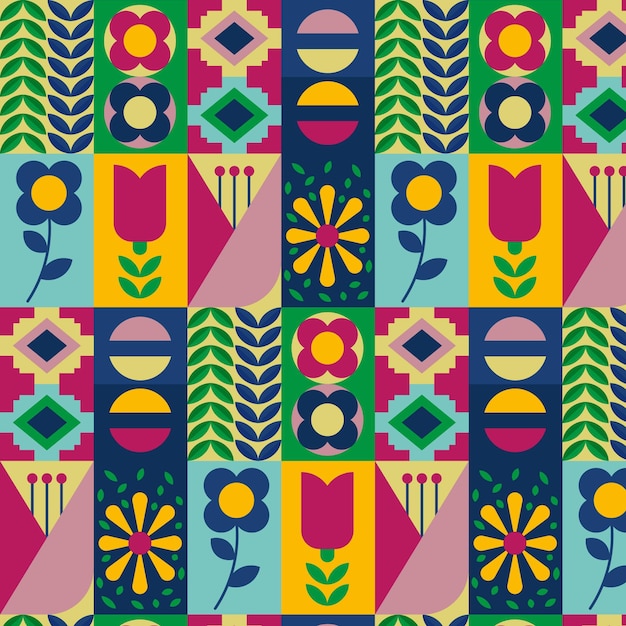 Flat scandinavian design pattern