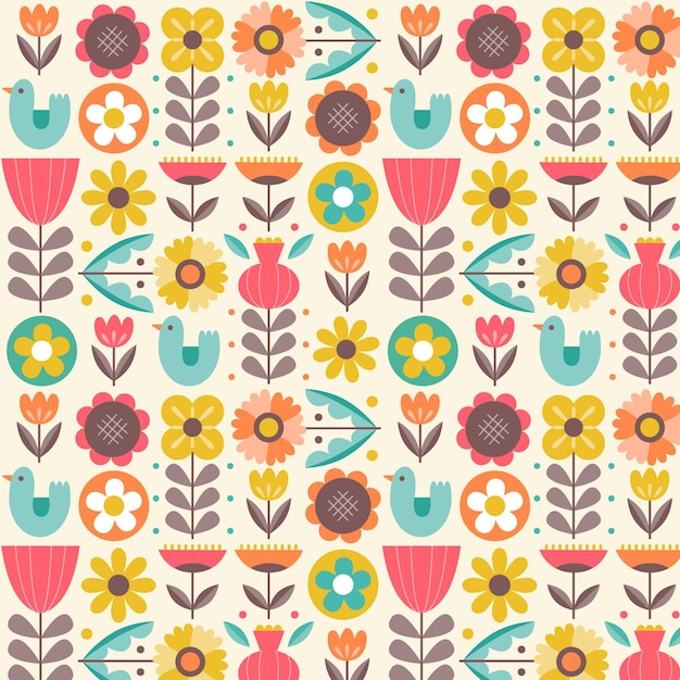 Free vector flat scandinavian design pattern