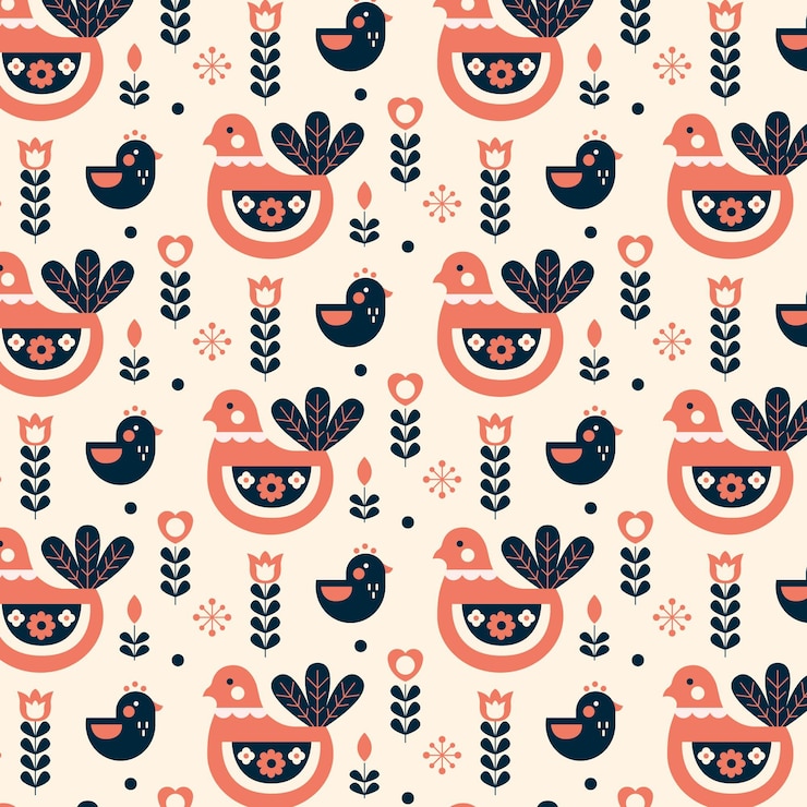 Free Vector flat scandinavian design pattern