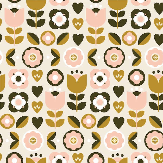 Free vector flat scandinavian design pattern