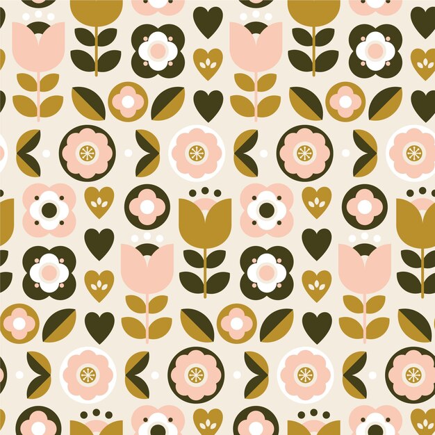 Flat scandinavian design pattern