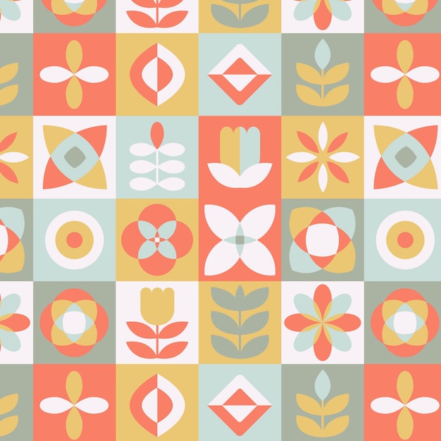 Flat scandinavian design pattern