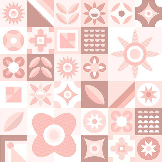 Бесплатное векторное изображение Плоский скандинавский шаблон дизайна