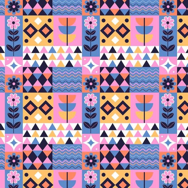 Flat scandinavian design pattern