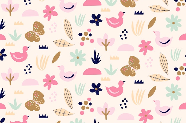 Free vector flat scandinavian design pattern