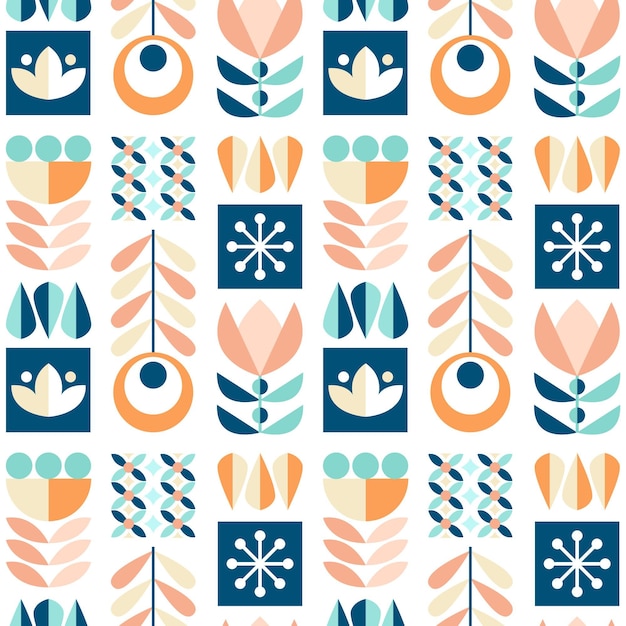 Flat scandinavian design pattern