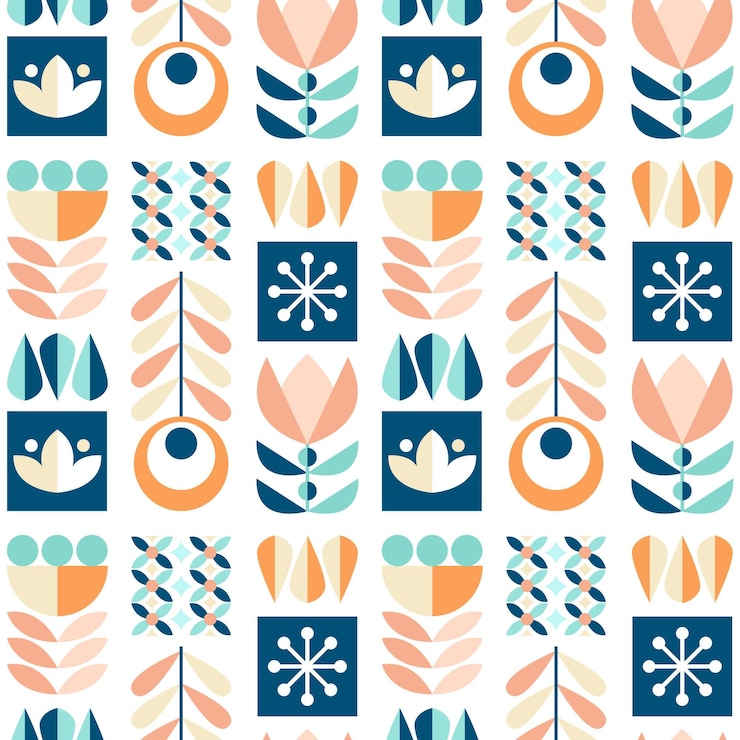 Free Vector flat scandinavian design pattern